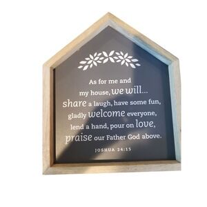 Mary & Martha Joshua 24:15 Me and My House Welcome Sign Wood House Wall Decor